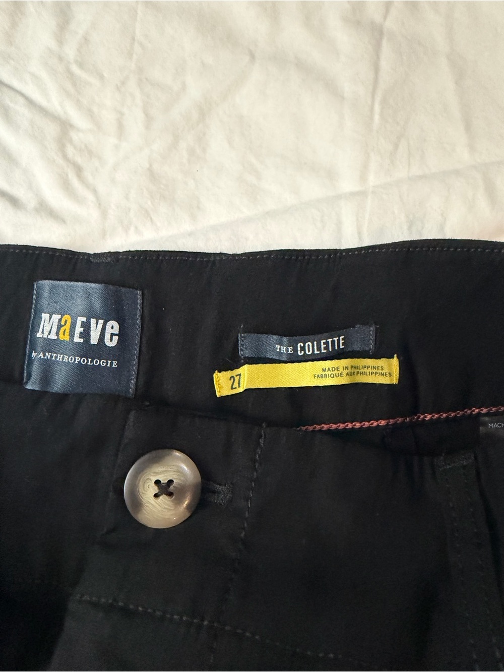 NWT MAEVE‎ ANTHROPOLOGIE The Colette Magic Fabric Crop Wide-Leg Pants Black 27 - Picture 9 of 16